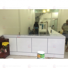 Quầy Lễ Tân Thấp QLTTG614 - Quầy Thu Ngân, Quầy Trung Tâm, Quầy Gỗ Công Nghiệp Hiện Đại